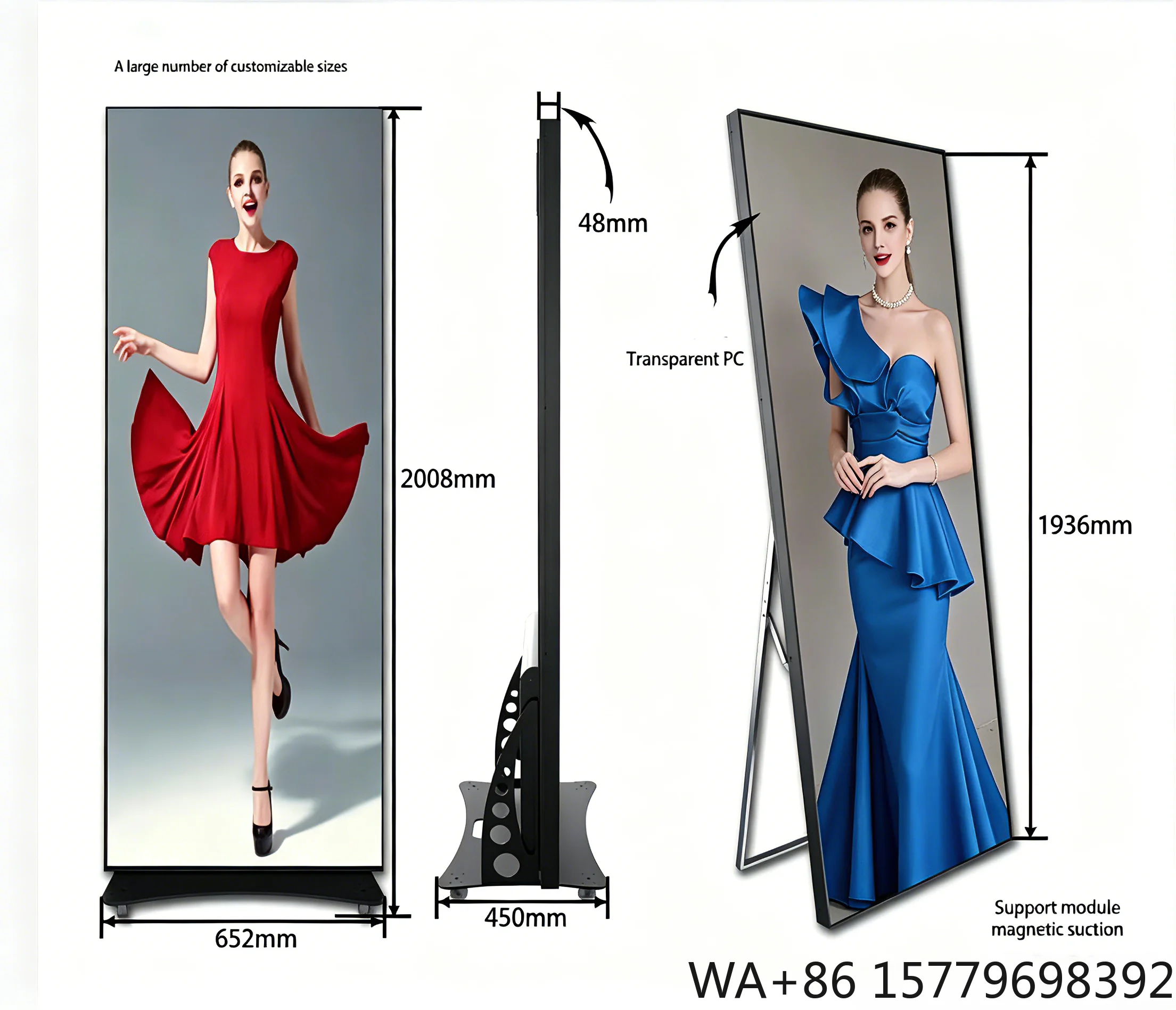 High Brightness IP65 Rated HD LED Poster Display Plug & Play Smart Digital Signage for Retail Store & Elevator
High Brightness IP65 Rated HD LED Poster Display Plug & Play Smart Digital Signage for Retail Store & Elevator