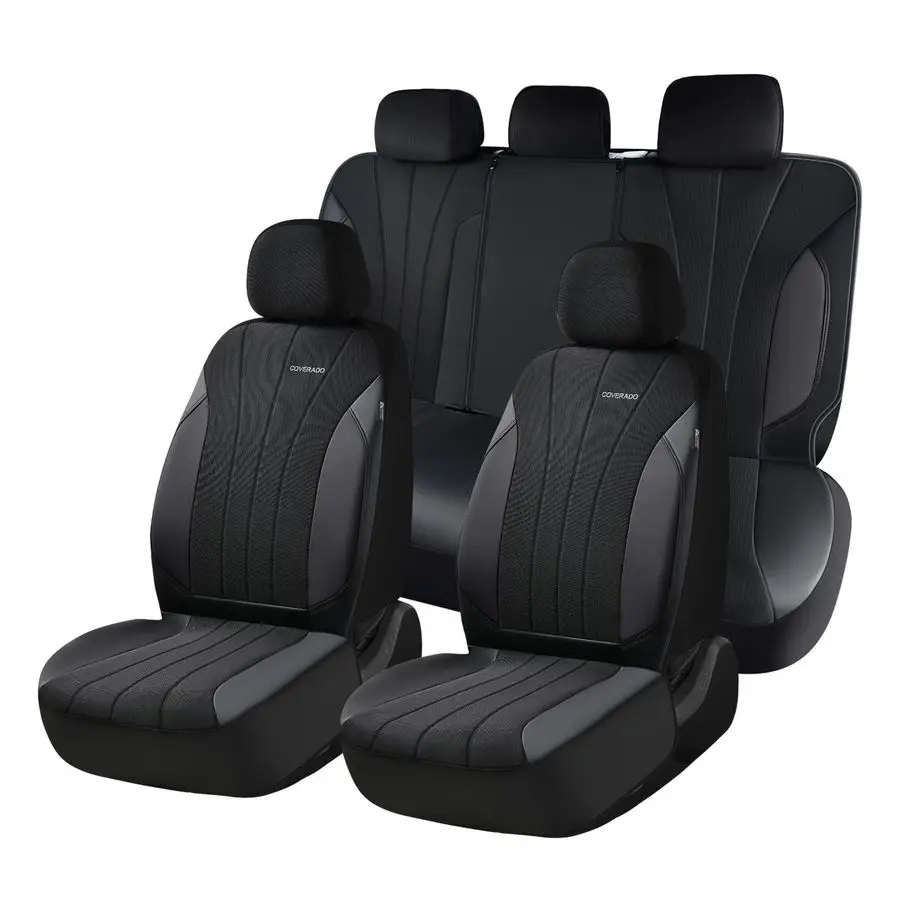 Car Seat Covers Full Set, Automotive Seat Covers 5Piece, Leather Car Protectors 5 Seats, Black Auto Seat Covers SpillProof Desig
Car Seat Covers Full Set, Automotive Seat Covers 5Piece, Leather Car Protectors 5 Seats, Black Auto Seat Covers SpillProof Desig