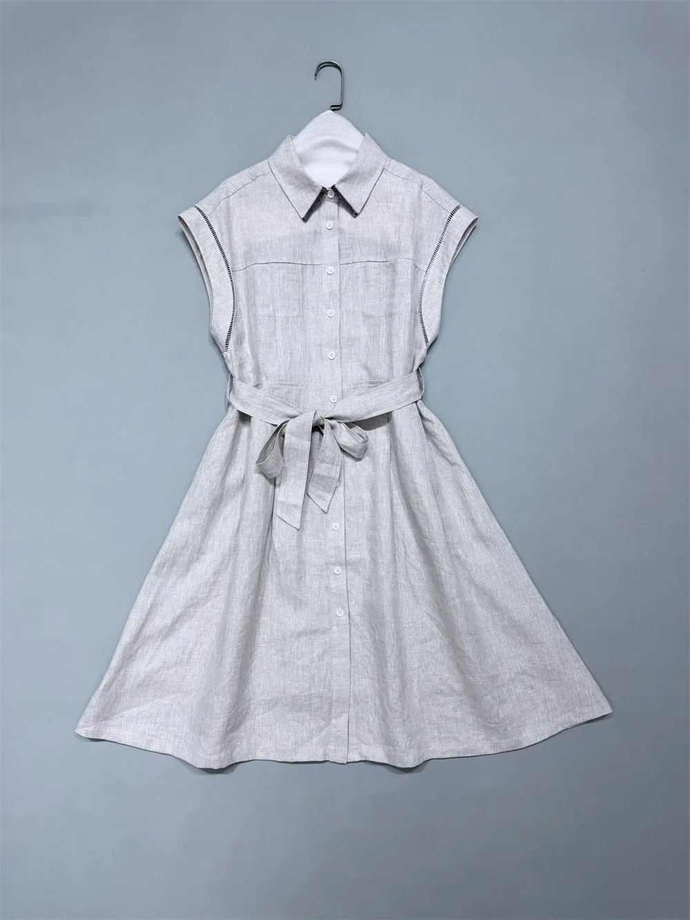 Lapel Beaded Shirt Dress Casual Versatile Elegant Midi Dresses For Women
Lapel Beaded Shirt Dress Casual Versatile Elegant Midi Dresses For Women