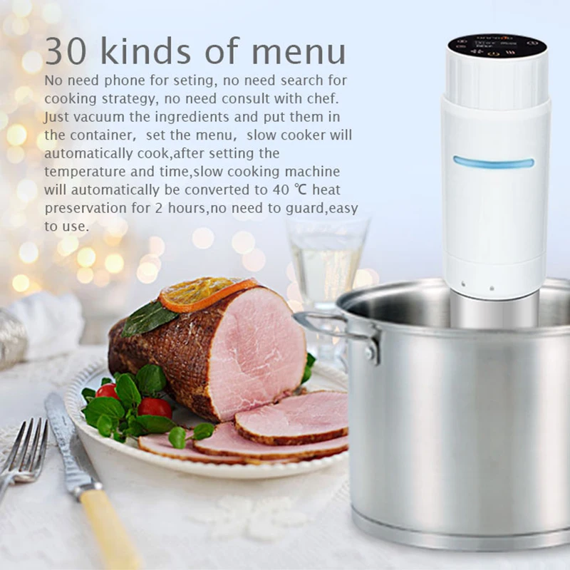 SUBADA Vacuum Sous Vide Cooker Slow Cooker Waterproof Heater With Digital Display Reservation Function Immersion Circulator New 
SUBADA Vacuum Sous Vide Cooker Slow Cooker Waterproof Heater With Digital Display Reservation Function Immersion Circulator New