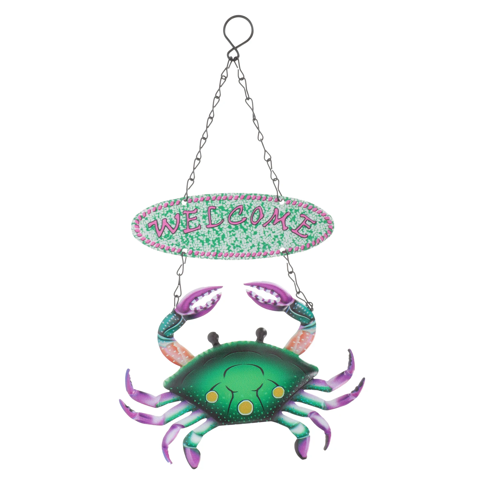 Iron Welcome Sign Hanging Decoration Crab Design Wall nament Vintage Pendant Entrance Colored Board Photo Prop farmhouse beach
Iron Welcome Sign Hanging Decoration Crab Design Wall nament Vintage Pendant Entrance Colored Board Photo Prop farmhouse beach