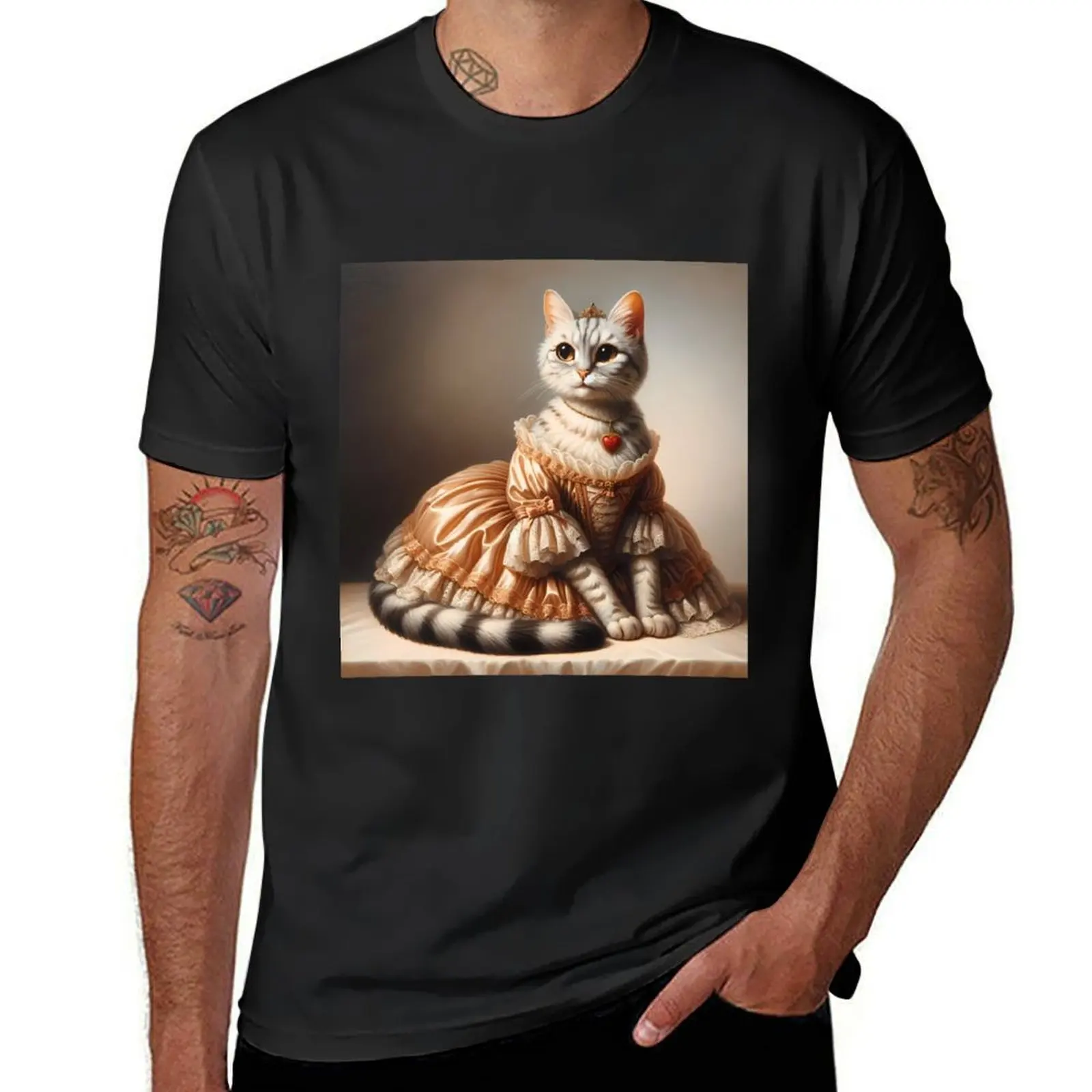 Elegant Valentine Feline in a Rococo Dress T-Shirt summer top for a boy tops blanks Short sleeve tee men
Elegant Valentine Feline in a Rococo Dress T-Shirt summer top for a boy tops blanks Short sleeve tee men
