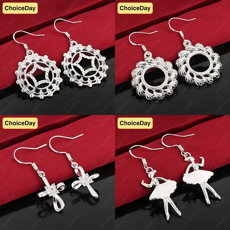 ChoiceDay 925 Sterling Silver Delicate Geometric Round Pendant Earrings Women Accessories Jewelry Gift Party 
ChoiceDay 925 Sterling Silver Delicate Geometric Round Pendant Earrings Women Accessories Jewelry Gift Party