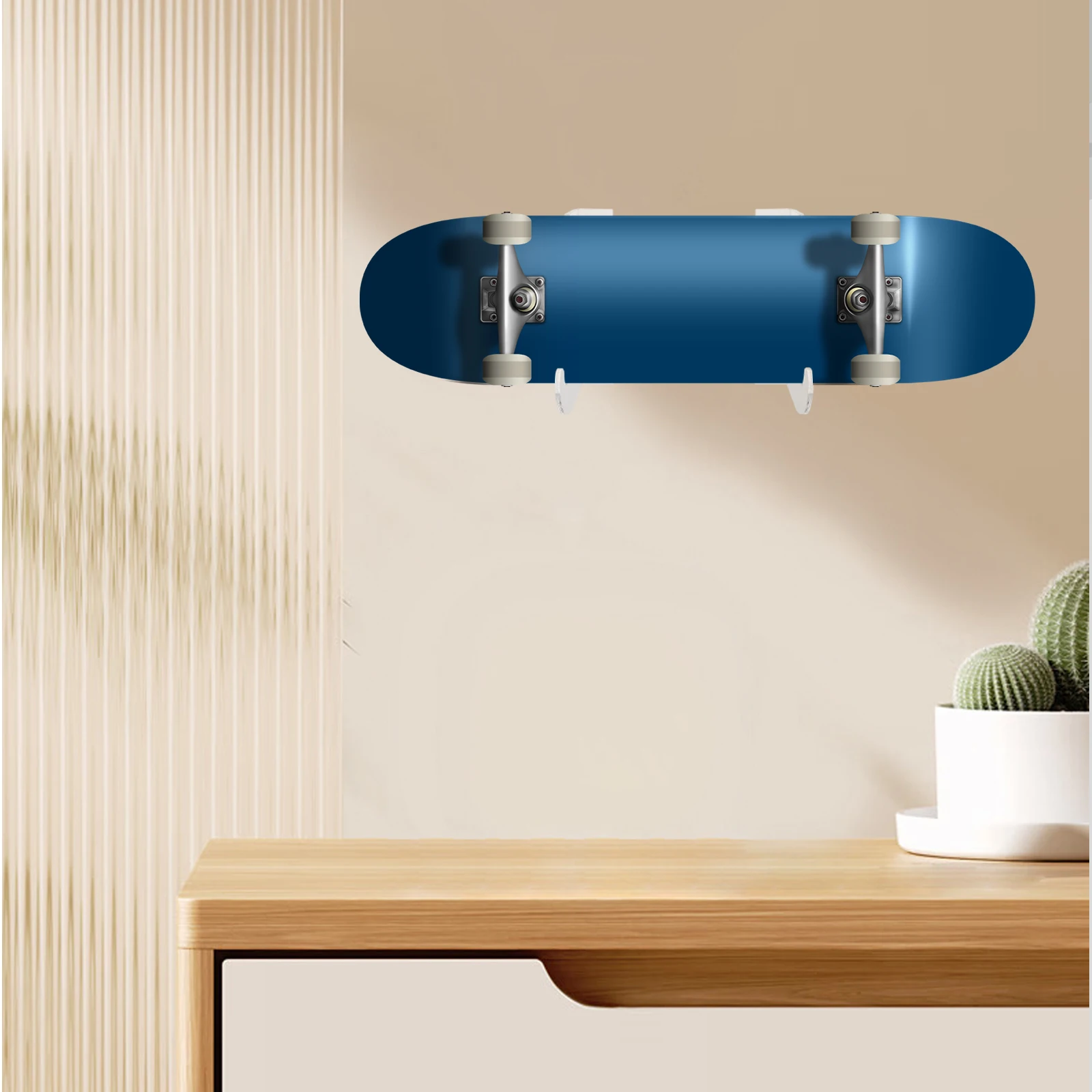 Skateboard Wall Mount Rack Acrylic Deck Storage Display Hooks Shelf Nonslip Living Room Bedroom Office
Skateboard Wall Mount Rack Acrylic Deck Storage Display Hooks Shelf Nonslip Living Room Bedroom Office