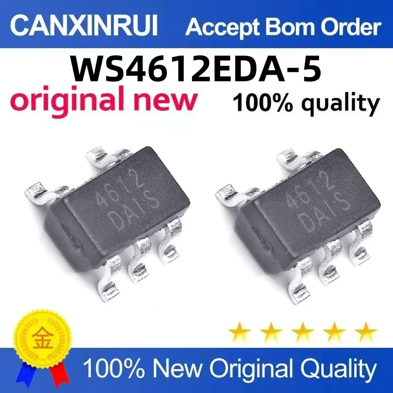 (5-100 pieces)WS4612EDA-5/TR WS4612EDA-5 silk screen 4612 switch power chip SOT23-5
(5-100 pieces)WS4612EDA-5/TR WS4612EDA-5 silk screen 4612 switch power chip SOT23-5