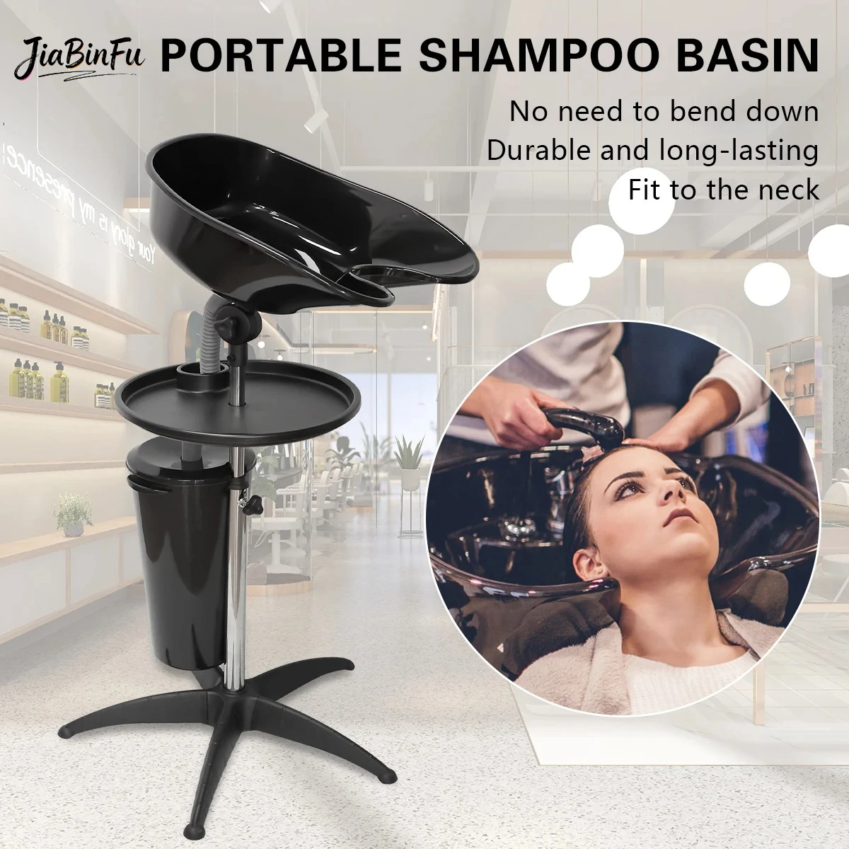 Portable Shampoo Bowl Height Adjustable Hairdresser Sink Mobile Hair Wash Basin Backwash Shampoo Basin Salon Barber Shop Tools
Portable Shampoo Bowl Height Adjustable Hairdresser Sink Mobile Hair Wash Basin Backwash Shampoo Basin Salon Barber Shop Tools