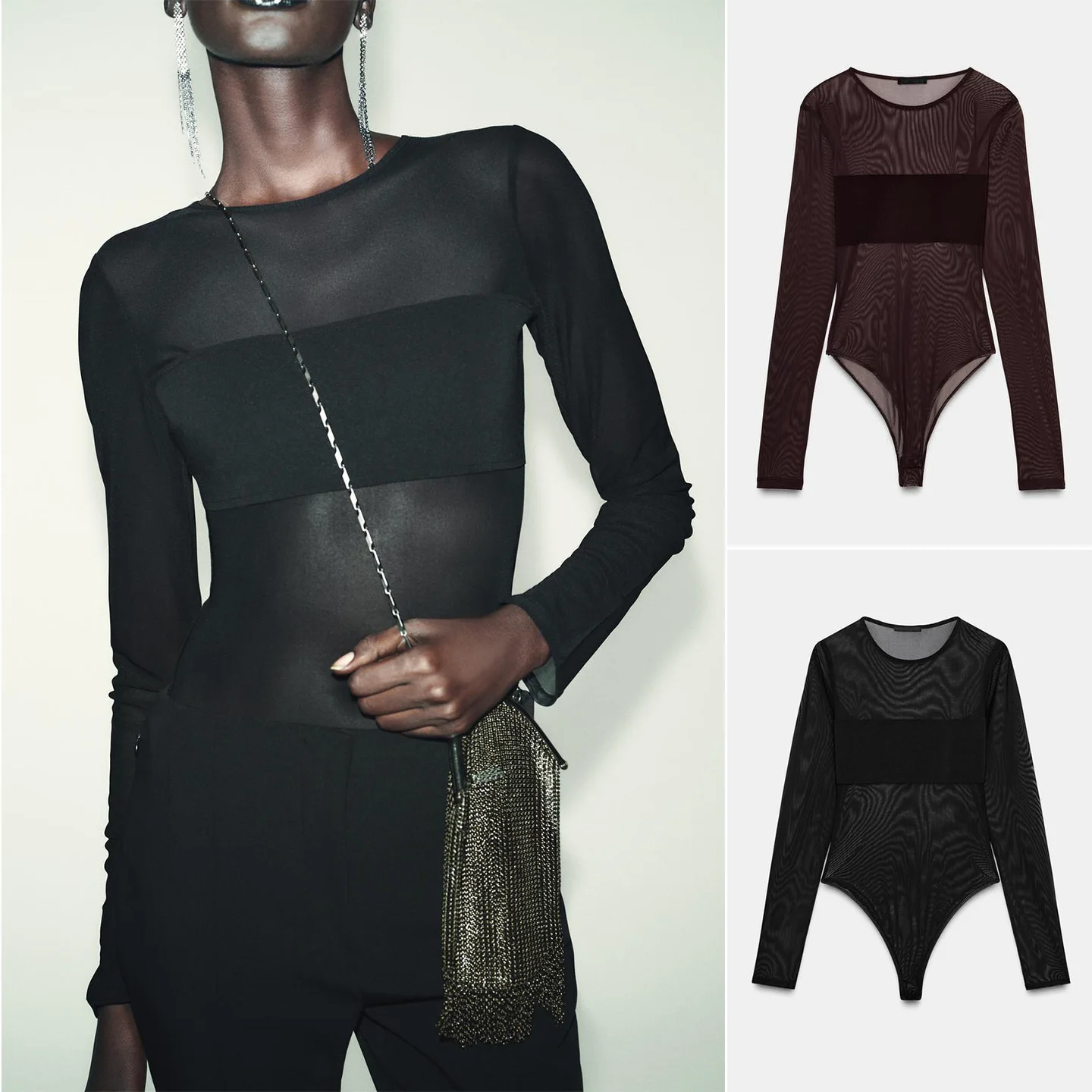 Spring New Women's Sexy Semi-Transparent Long Sve round Ne Lace Patchwork One-Piece Suit Straight Cut mid Waist ort Pant
Spring New Women's Sexy Semi-Transparent Long Sve round Ne Lace Patchwork One-Piece Suit Straight Cut mid Waist ort Pant