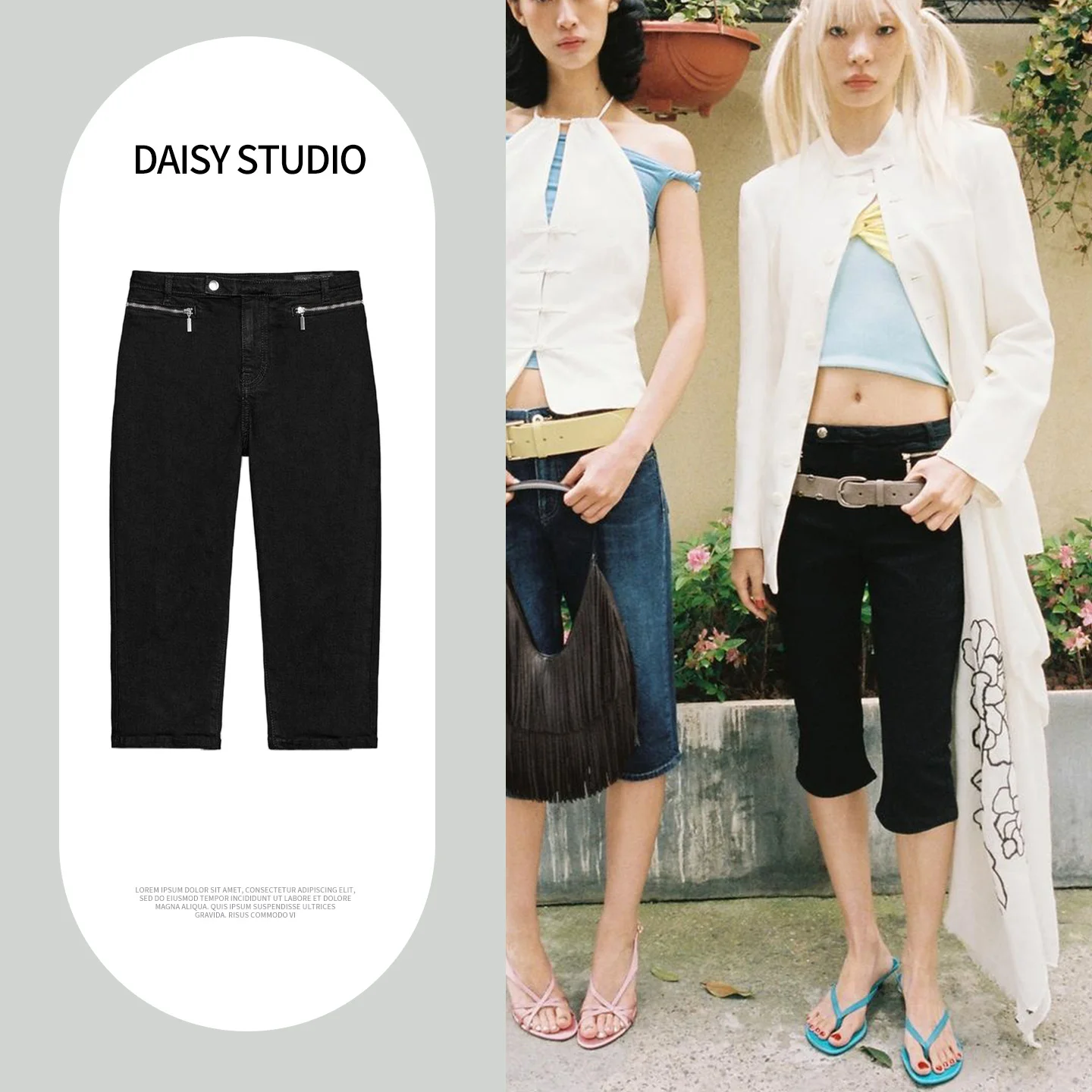 New Women's Jeans Metal Button Zipper Embellished mid Waist Casual Five-Point Denim Pants Summer Season Ladies Slim Fit Polye...
New Women's Jeans Metal Button Zipper Embellished mid Waist Casual Five-Point Denim Pants Summer Season Ladies Slim Fit Polye...