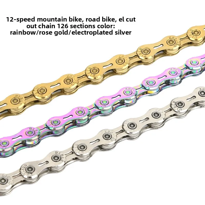 Mountain Road Bike Chain with Internal andExternal Semi-Cutout Design12-Speed El Lightweight Colorful Universal Derailleur Chain
Mountain Road Bike Chain with Internal andExternal Semi-Cutout Design12-Speed El Lightweight Colorful Universal Derailleur Chain