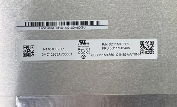 N140JCE-EL1 IPS 1920X1200 14.0'' Laptop LCD Screen Display Panel Matrix
N140JCE-EL1 IPS 1920X1200 14.0'' Laptop LCD Screen Display Panel Matrix