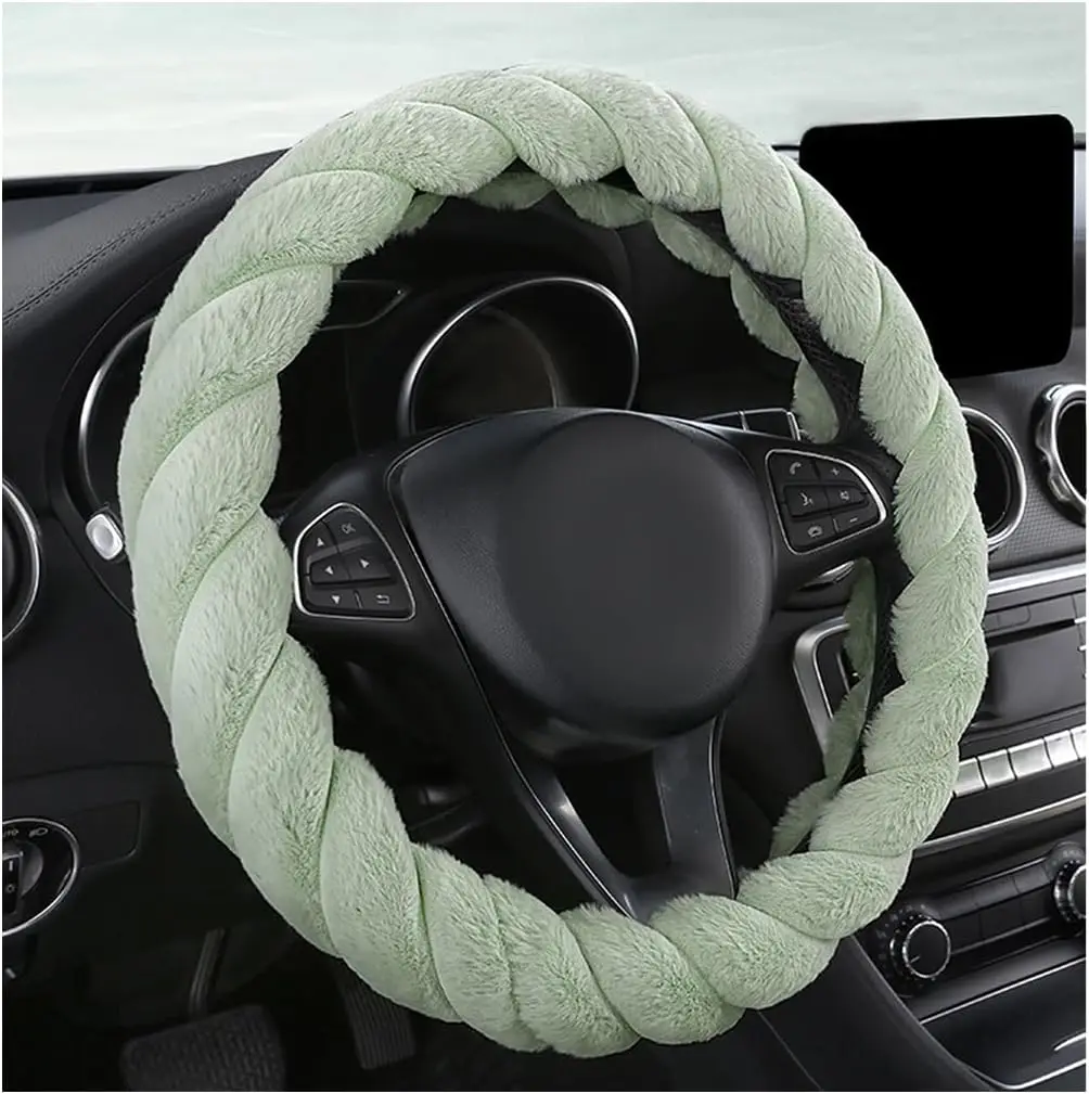 15 Inch Anti-Slip Fuzzy Steering Wheel Cover, Soft Warm Plush Protector for Winter, Universal Fit Car Accessories in Green
15 Inch Anti-Slip Fuzzy Steering Wheel Cover, Soft Warm Plush Protector for Winter, Universal Fit Car Accessories in Green