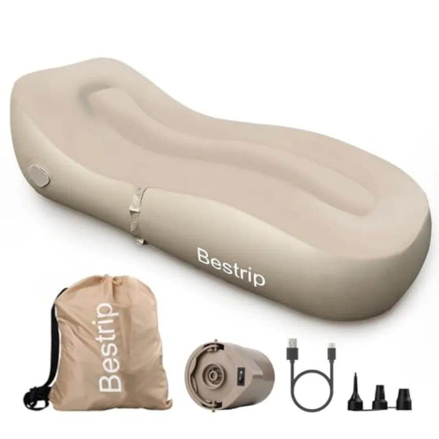 Auto Inflatable Couch Lounger for indoor/outdoor use, PVC material, gray color, built-in rechargeable air pump for quick inflat
Auto Inflatable Couch Lounger for indoor/outdoor use, PVC material, gray color, built-in rechargeable air pump for quick inflat