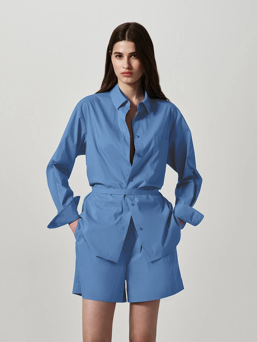 Marthaqiqi Casual Ladies Pajamas Suit Long Sleeve Nightie Turn-Down Collar Nightwear Shorts Loose Female Nightgowns 2 Piece Sets
Marthaqiqi Casual Ladies Pajamas Suit Long Sleeve Nightie Turn-Down Collar Nightwear Shorts Loose Female Nightgowns 2 Piece Sets