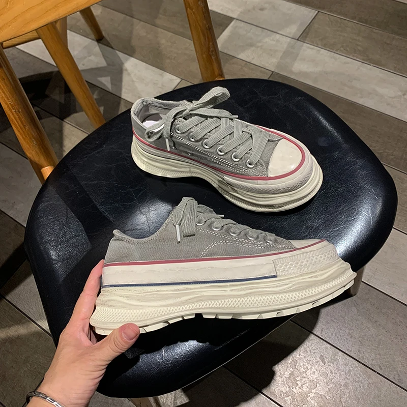 6CM New Women's Grey Platform Canvas Sneakers Lace-up Comfortable Shoes Fashion Outdoor Multi-functional Sports Canvas Shoes
6CM New Women's Grey Platform Canvas Sneakers Lace-up Comfortable Shoes Fashion Outdoor Multi-functional Sports Canvas Shoes