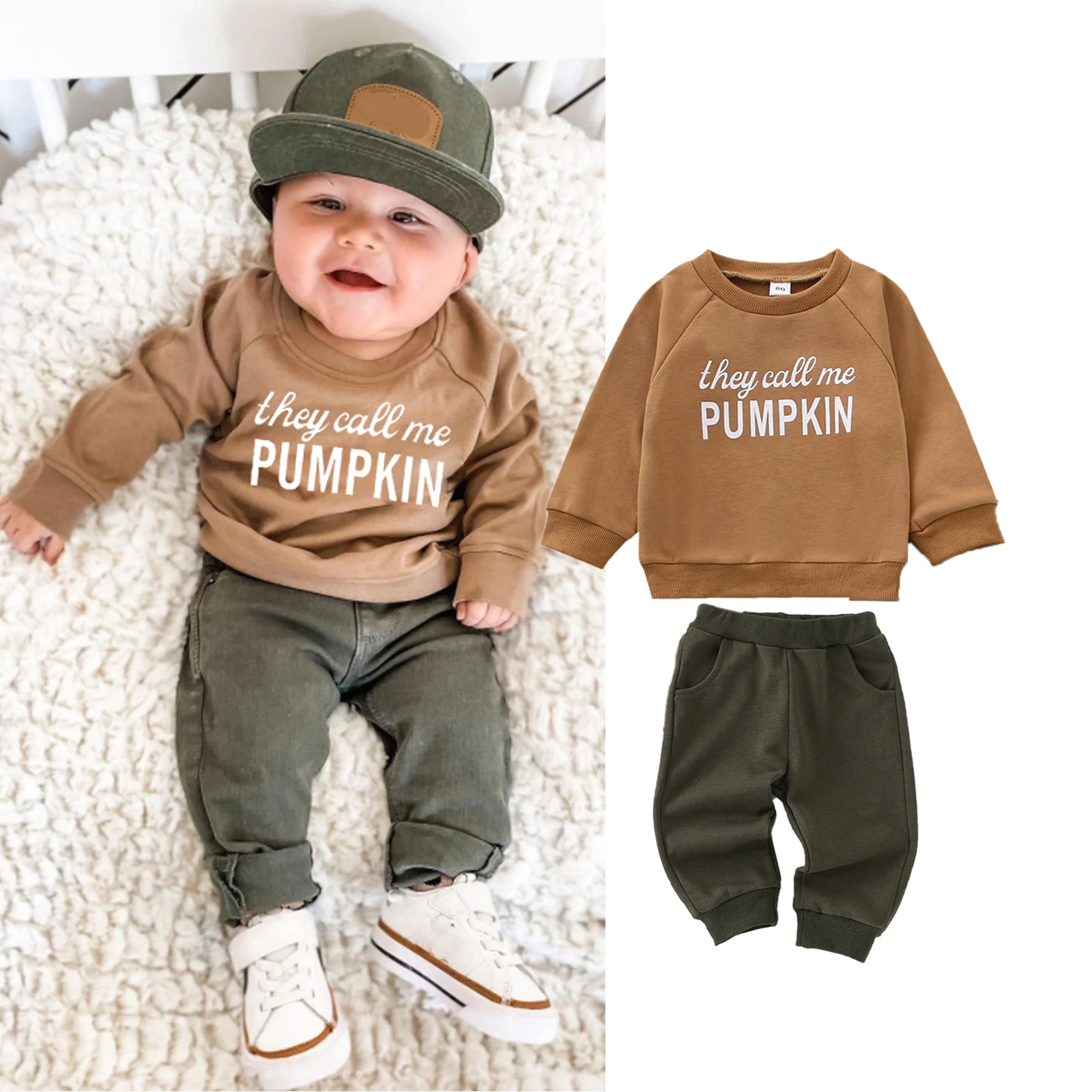 2022-07-29 Lioraitiin 0-24M Autumn Baby Boys Clothes Sets 2pcs Pumpkin Letter Long Sleeve Sweatshirt Tops+Solid Pants
2022-07-29 Lioraitiin 0-24M Autumn Baby Boys Clothes Sets 2pcs Pumpkin Letter Long Sleeve Sweatshirt Tops+Solid Pants