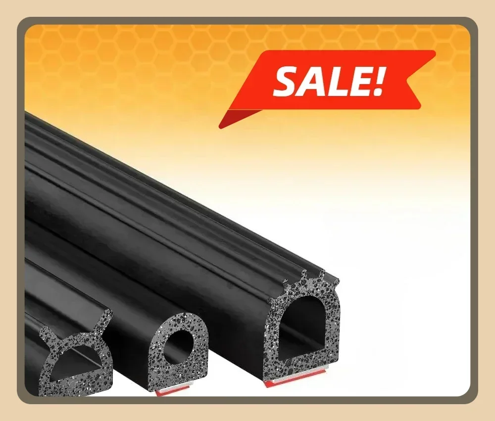 High Strength Bonded Tape D-Shaped Rubber Seal - EPDM Foam Seal – 1” Height, 1” Width, 125’ Length BT
High Strength Bonded Tape D-Shaped Rubber Seal - EPDM Foam Seal – 1” Height, 1” Width, 125’ Length BT