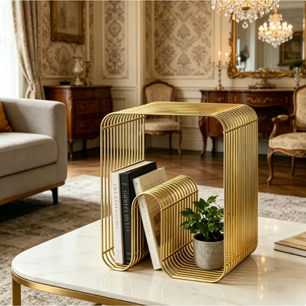 Nordic Minimalist Metal Side Table Living Room Coffee Table With Storage Shelf
Nordic Minimalist Metal Side Table Living Room Coffee Table With Storage Shelf