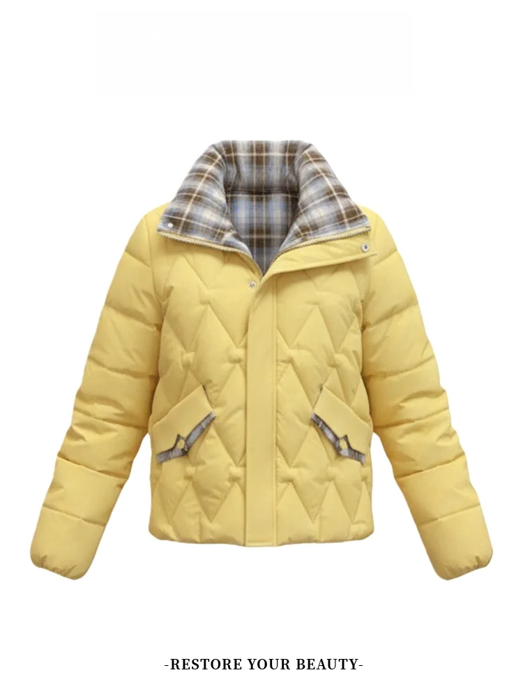 Теплая утолщенная хлопковая куртка с воротником-стойкой для женщин, зимняя верхняя одежда в корейском стиле, свободный крой, защита от старения
Теплая утолщенная хлопковая куртка с воротником-стойкой для женщин, зимняя верхняя одежда в корейском стиле, свободный крой, защита от старения