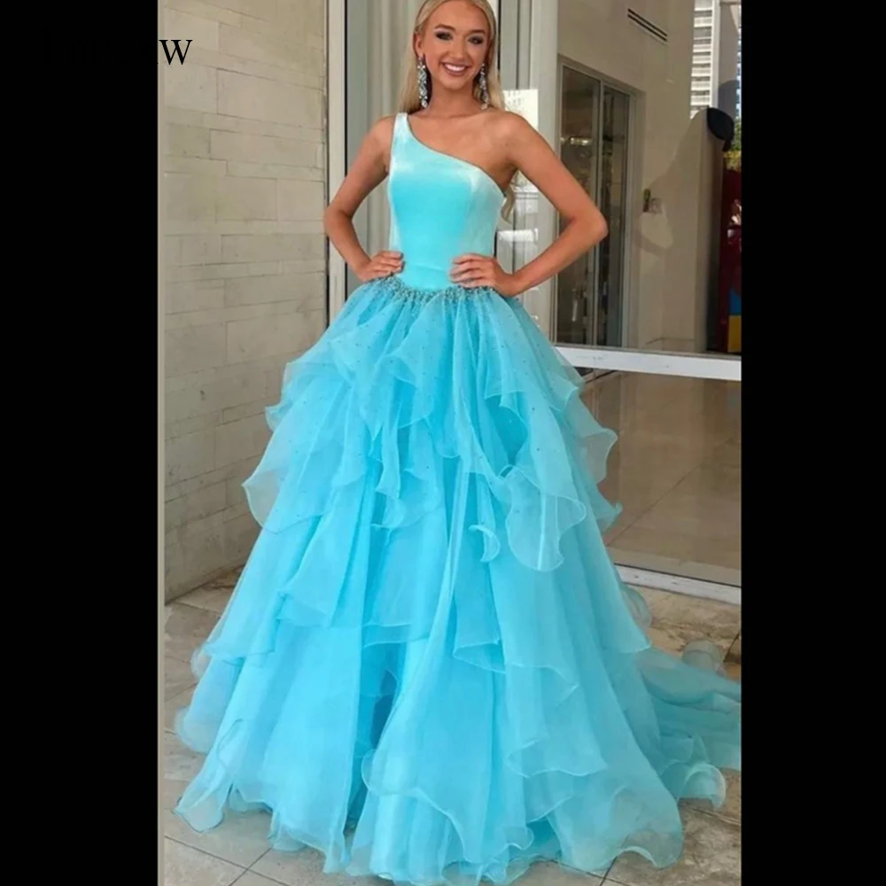 Fnoexw Elegant Organza A-line Evening Dress Glitter Cryatals Tiered Ruffles Dubai Prom Dress Shiny Arabia Celebrity Party Gowns
Fnoexw Elegant Organza A-line Evening Dress Glitter Cryatals Tiered Ruffles Dubai Prom Dress Shiny Arabia Celebrity Party Gowns
