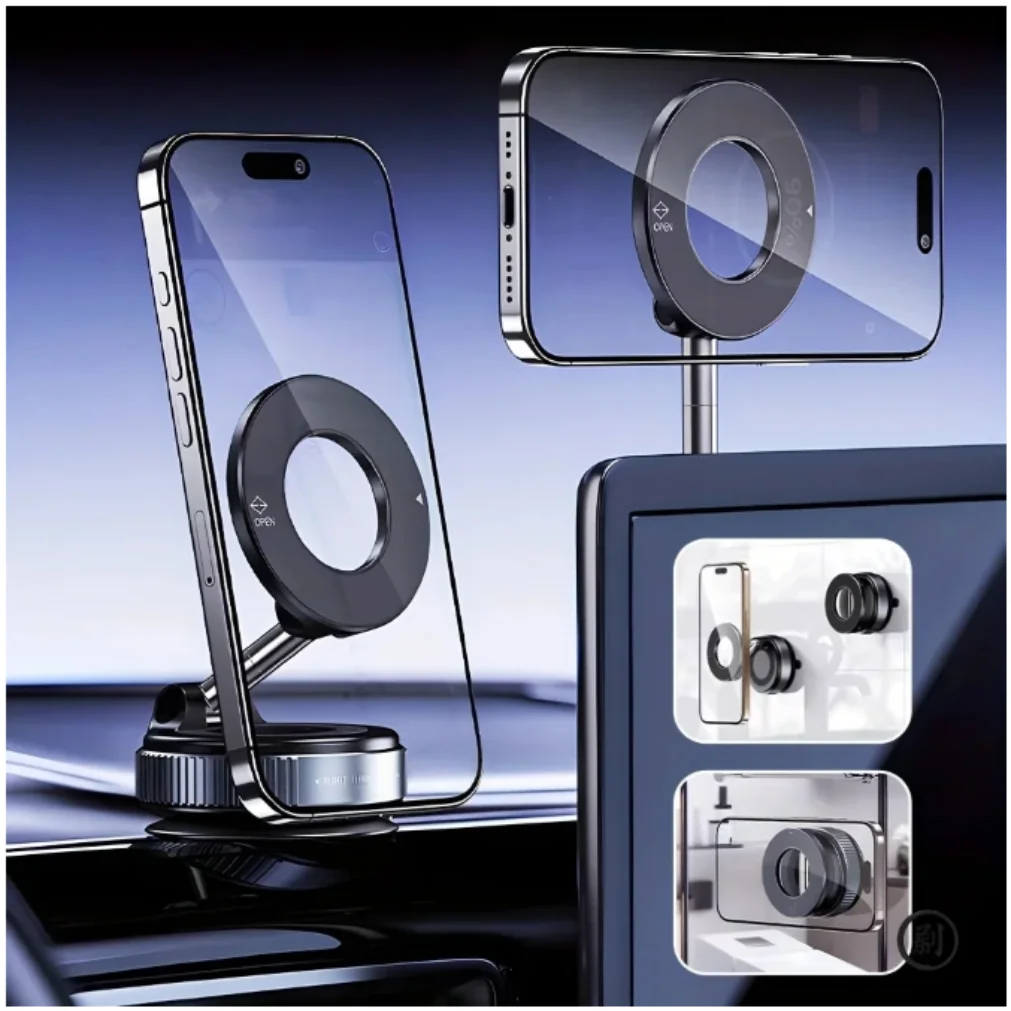Strong Magnetic Car Phone Holder Foldable Design 360° Adjustable Vacuum Mount for Car/Desk/Bathroom/Universal Use
Strong Magnetic Car Phone Holder Foldable Design 360° Adjustable Vacuum Mount for Car/Desk/Bathroom/Universal Use
