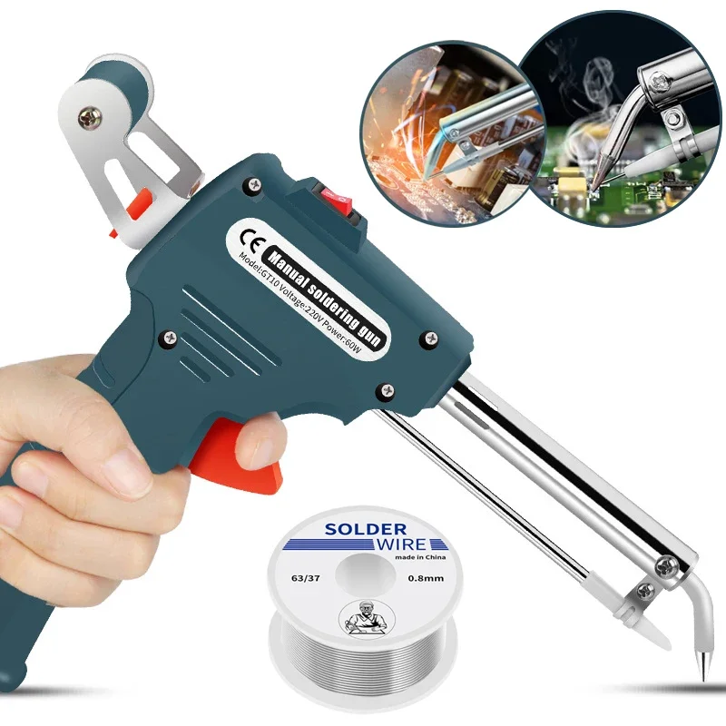 110V/220V 60W Handheld Soldering Gun External Heating Soldering Iron Set Automatic Feed Soldering Iron Repair Soldering Tools
110V/220V 60W Handheld Soldering Gun External Heating Soldering Iron Set Automatic Feed Soldering Iron Repair Soldering Tools