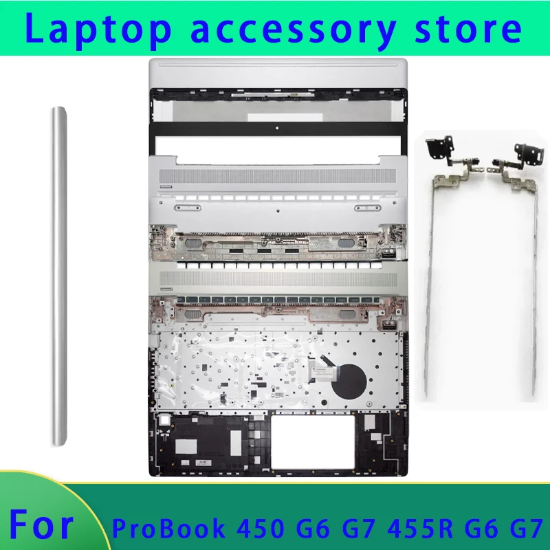 Suitable for Probook 450 455R G6 G7 Zhan66 15 G2 G3 LCD screen top cover, screen frame, palm rest, bottom shell, hinge cover
Suitable for Probook 450 455R G6 G7 Zhan66 15 G2 G3 LCD screen top cover, screen frame, palm rest, bottom shell, hinge cover