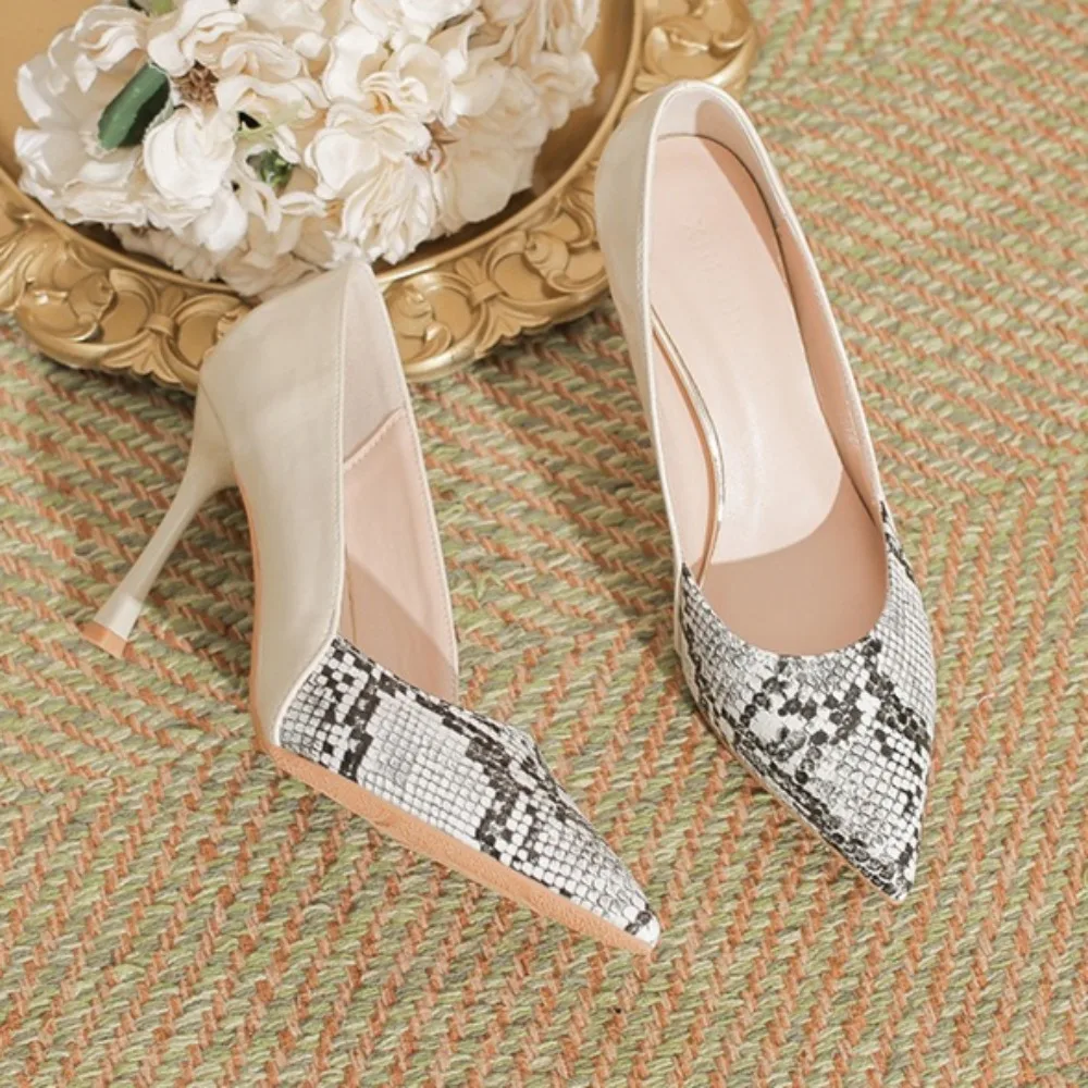 High Heels Women's Pumps New Snake Pattern Women's Shoes Banquet Leather Shallow Mouth Thin Heel Pointed Single Shoes Women
High Heels Women's Pumps New Snake Pattern Women's Shoes Banquet Leather Shallow Mouth Thin Heel Pointed Single Shoes Women