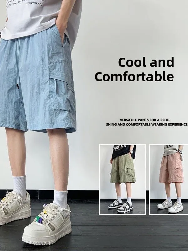 Men's Ice Silk Workwear Shorts Summer Thin American High Street Casual Five-Quarter Loose Sports Teenage Mid-Length Pants
Men's Ice Silk Workwear Shorts Summer Thin American High Street Casual Five-Quarter Loose Sports Teenage Mid-Length Pants