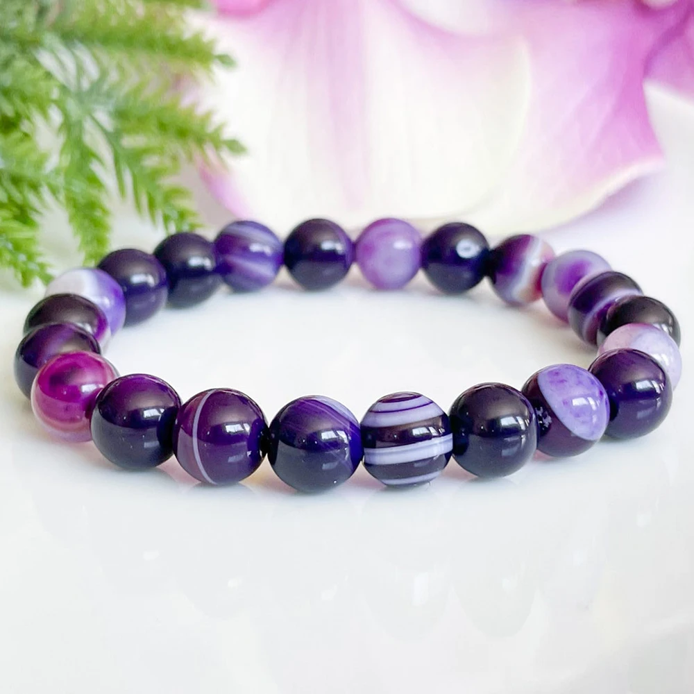 MG1516-3 A Grade Purple Agate Gemstone Bracelet Healing Crystals Mala Bracelet Womens Negative Energy Protection Bracelet
MG1516-3 A Grade Purple Agate Gemstone Bracelet Healing Crystals Mala Bracelet Womens Negative Energy Protection Bracelet