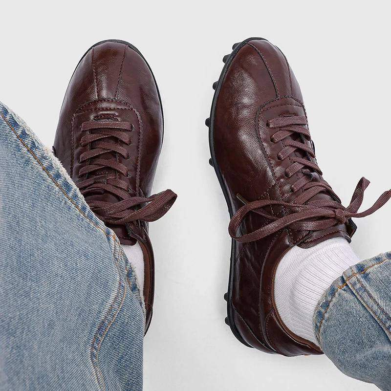 Коричневые мужские из натуральной кожи Deqin oes Дышащие удобные Training oes Retro Commuting Agan oes Универсальные повседневные oes
Коричневые мужские из натуральной кожи Deqin oes Дышащие удобные Training oes Retro Commuting Agan oes Универсальные повседневные oes