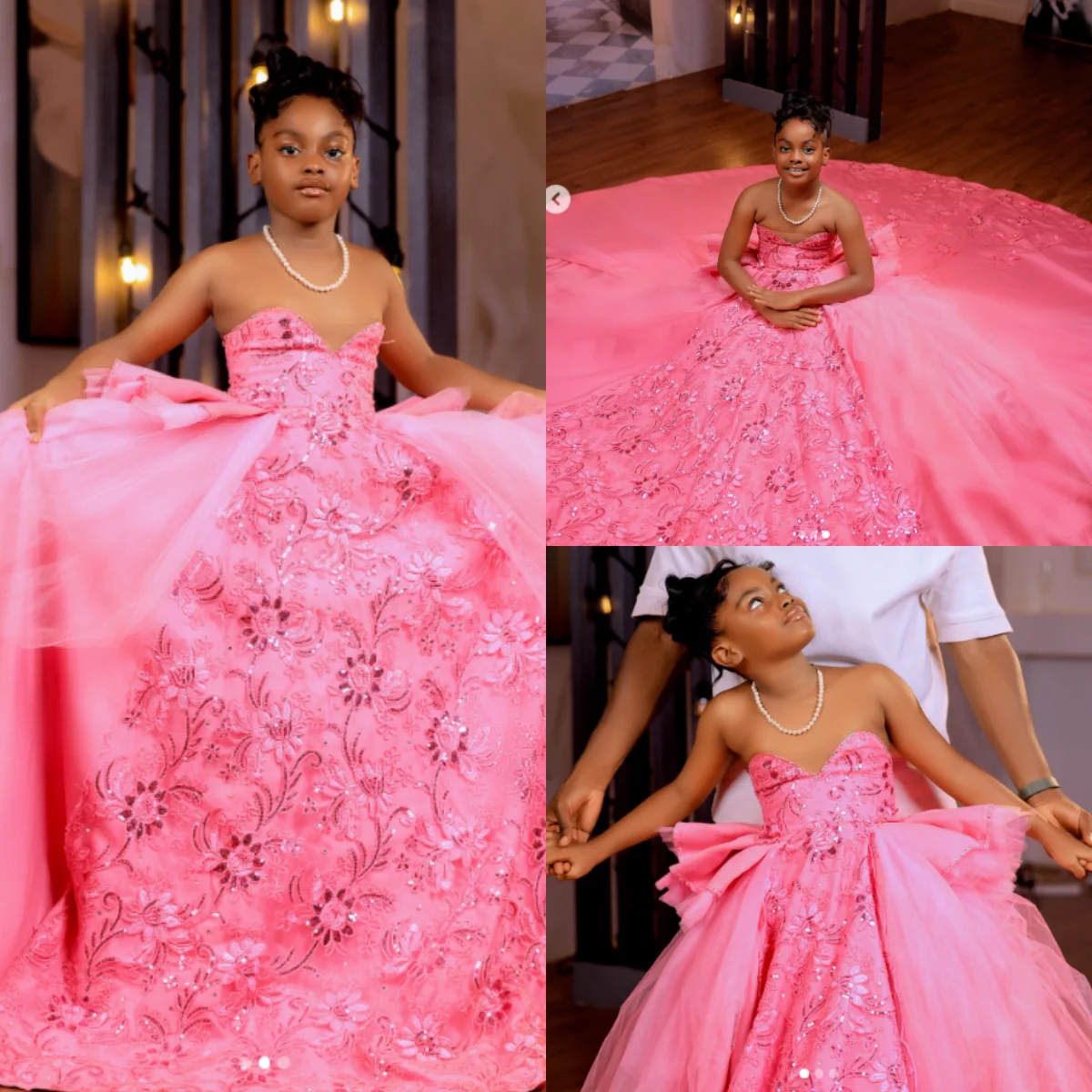 Quality Pink Sweetheart Girls Party Dresses Exquisite Lace Applique Flower Girl Dress for Baby Kids Birthday Evening Ball Gowns
Quality Pink Sweetheart Girls Party Dresses Exquisite Lace Applique Flower Girl Dress for Baby Kids Birthday Evening Ball Gowns