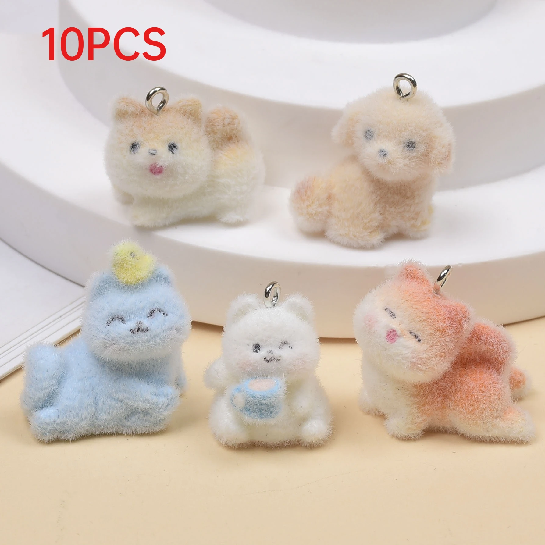10Pcs Flocked Dog Charms Cute Cartoon Animal Pendants For DIY Keychain Bag Car Accessories
10Pcs Flocked Dog Charms Cute Cartoon Animal Pendants For DIY Keychain Bag Car Accessories