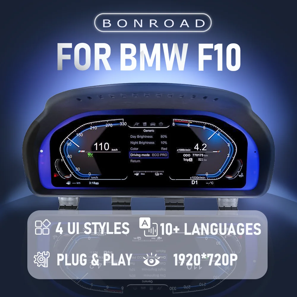 BONROAD 1920*720P Digital Dashboard Paneel Cluster For BMW F10 F11 F18 F06 F12 F13 F01 F02 F03 GT-F07 modify Auto Speedometer
BONROAD 1920*720P Digital Dashboard Paneel Cluster For BMW F10 F11 F18 F06 F12 F13 F01 F02 F03 GT-F07 modify Auto Speedometer