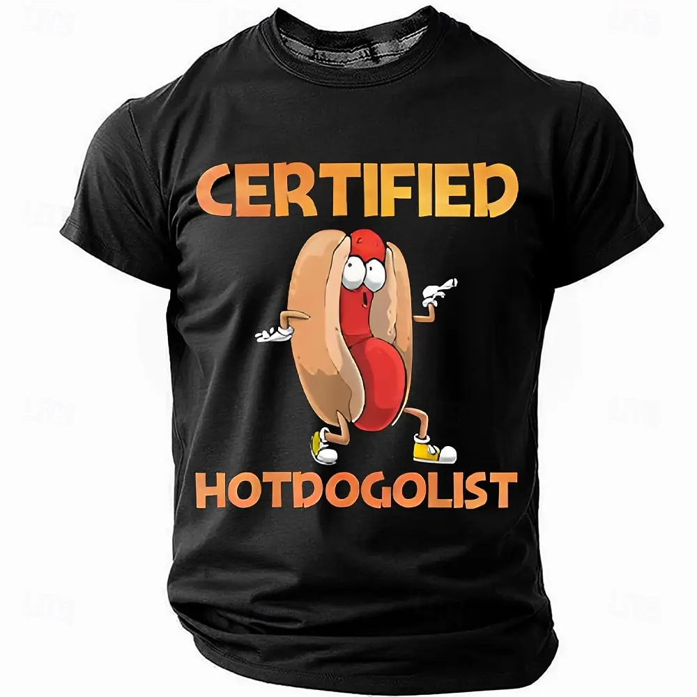 Summer men's round neck short sleeved T-shirt funny hot dog pattern breathable comfortable t shirt for man graphic t shirts top
Summer men's round neck short sleeved T-shirt funny hot dog pattern breathable comfortable t shirt for man graphic t shirts top