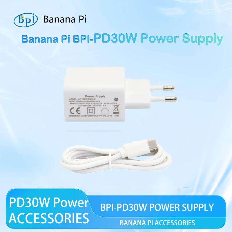 Блок питания Banana Pi PD30W для модулей OpenWrt One и Wi-Fi7
Блок питания Banana Pi PD30W для модулей OpenWrt One и Wi-Fi7