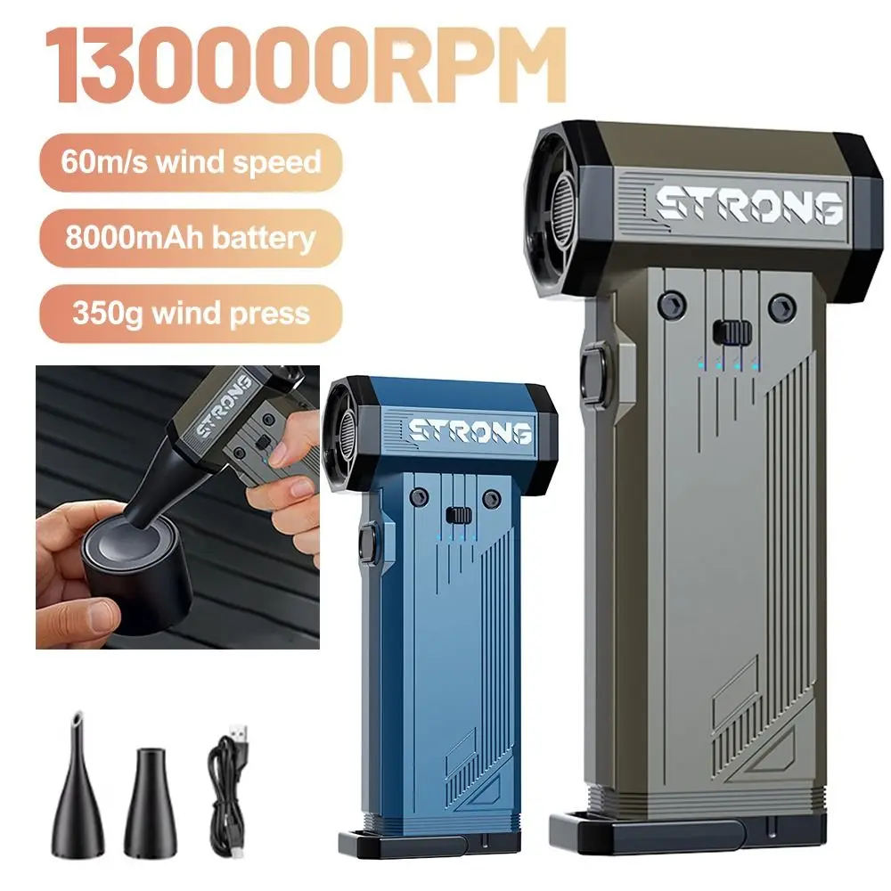 130000RPM Mini Turbo Jet Fan Brushless Motor Wind Speed 60m/s Electric Air Duster Rechargeable 4 Speeds Adjustable
130000RPM Mini Turbo Jet Fan Brushless Motor Wind Speed 60m/s Electric Air Duster Rechargeable 4 Speeds Adjustable