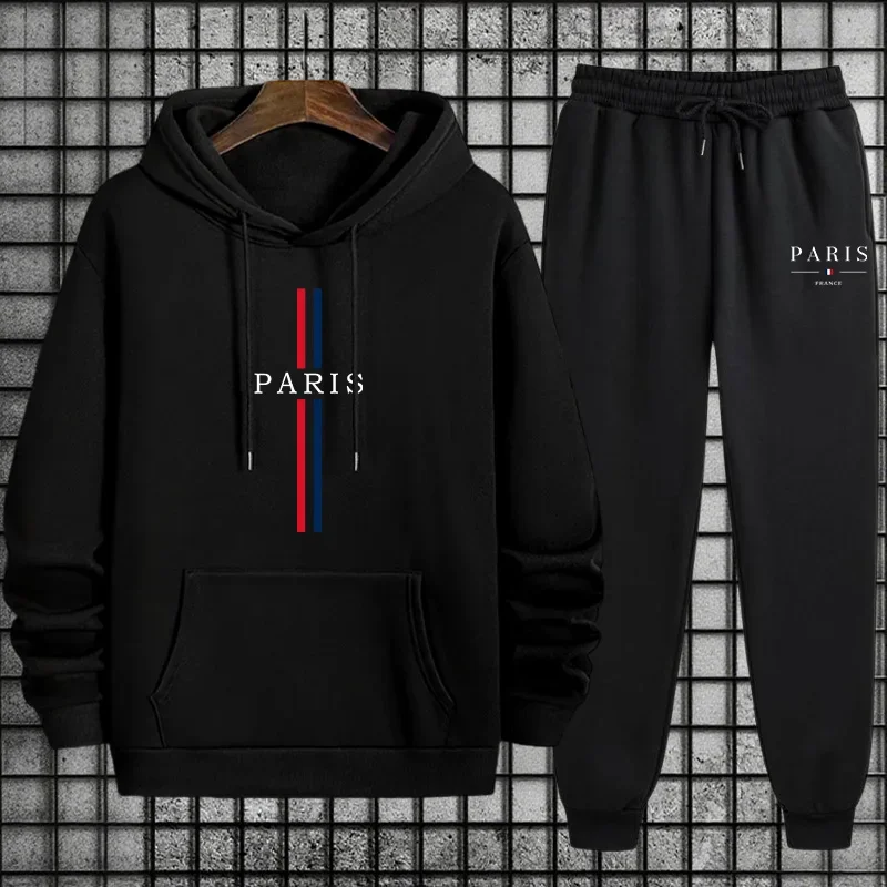 Trendy Men's Athletic Wear Set Performance Training Hoodie and Joggers for Workout Running Autumn Winter Paris Fashion Suit
Trendy Men's Athletic Wear Set Performance Training Hoodie and Joggers for Workout Running Autumn Winter Paris Fashion Suit