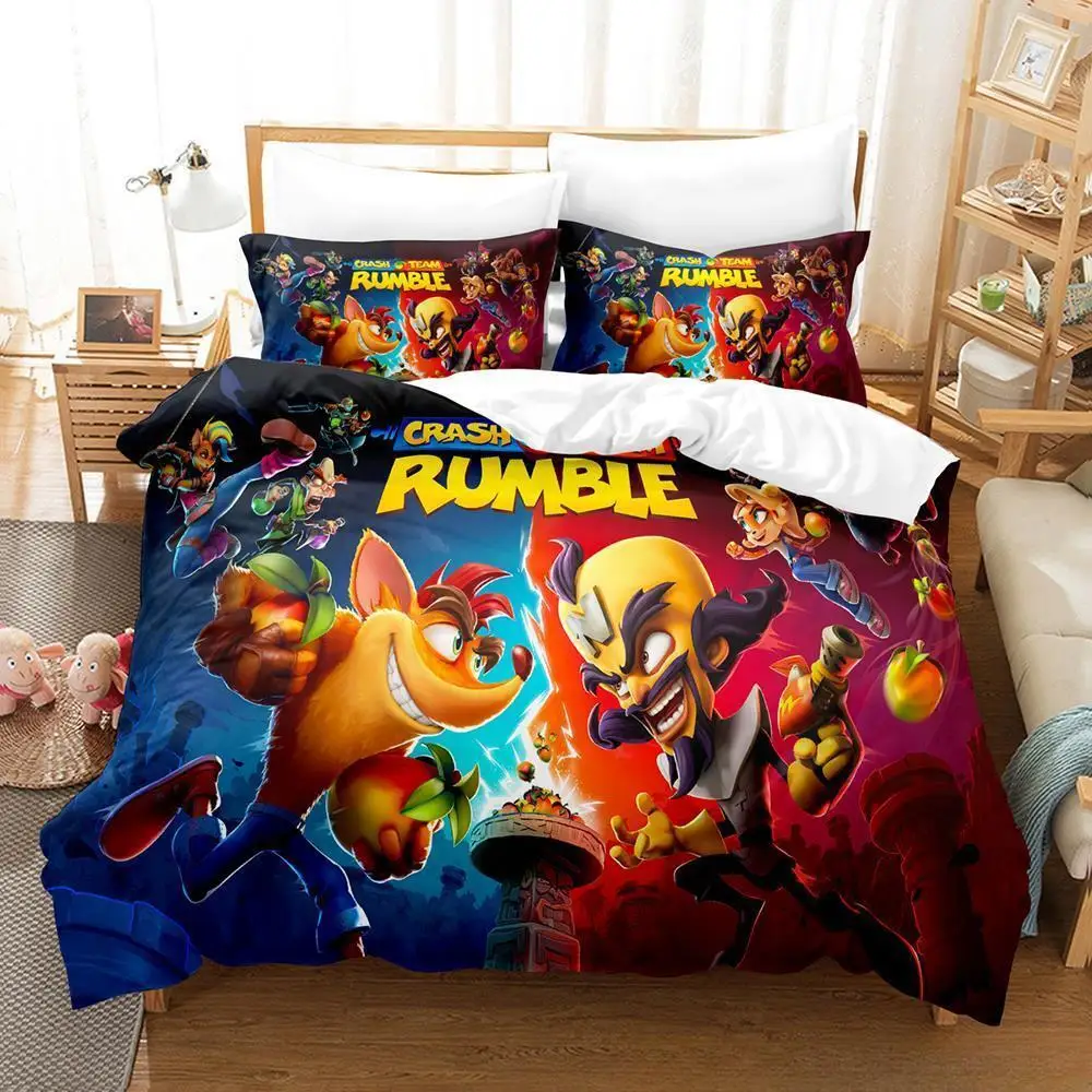 Crash Bandicoot Bedding Set Single Twin Full Queen King Size Bed Set Adult Kid Bedroom Duvet Cover Sets 3D Anime Bed Sheet Set
Crash Bandicoot Bedding Set Single Twin Full Queen King Size Bed Set Adult Kid Bedroom Duvet Cover Sets 3D Anime Bed Sheet Set