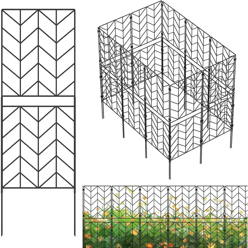 Tall Decorative Garden ence, 10 Pack Garden encing, 38in (H) x 10t (L) Rustproo Metal ence Border, Animal Barrier or Dog, Border
Tall Decorative Garden ence, 10 Pack Garden encing, 38in (H) x 10t (L) Rustproo Metal ence Border, Animal Barrier or Dog, Border