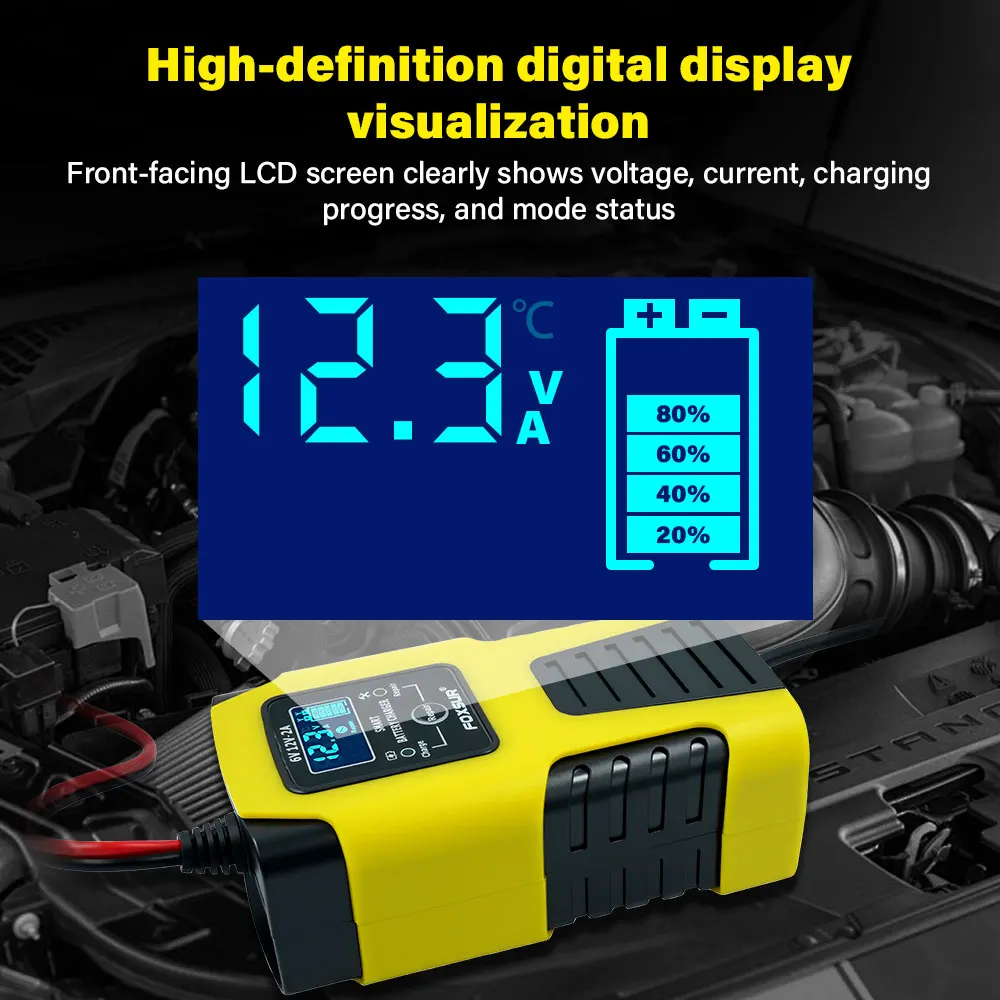 6V 12V Car Motorcycle Trucks AGM Lead-Acid Automatic Repair Desulfator Accessories Intelligent Automotive Battery Charger
6V 12V Car Motorcycle Trucks AGM Lead-Acid Automatic Repair Desulfator Accessories Intelligent Automotive Battery Charger
