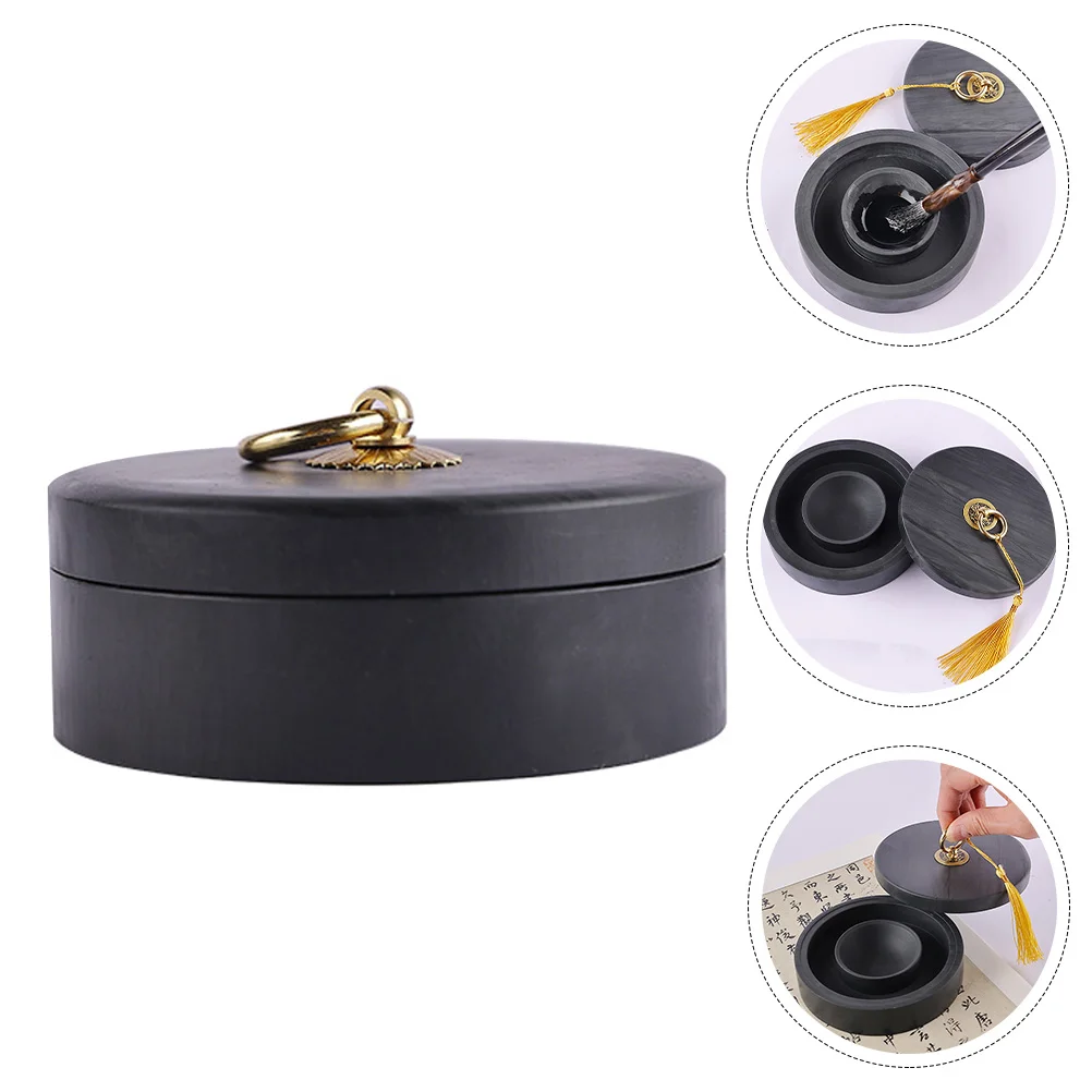 Covered Inkstone Inkwell Large Capacity Drawing Inkslab Moisturizing Round Calligraphy Chinese Painting
Covered Inkstone Inkwell Large Capacity Drawing Inkslab Moisturizing Round Calligraphy Chinese Painting
