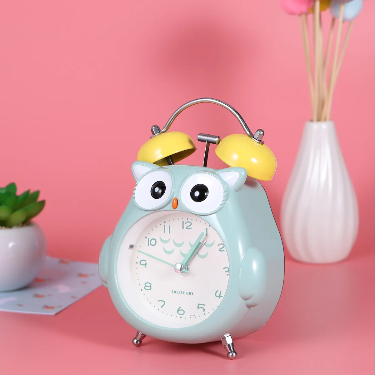 Cartoon Owl Alarm Clock Green Plastic Light Desktop Bell Clock Home Decor Student Children Bedroom Gift
Cartoon Owl Alarm Clock Green Plastic Light Desktop Bell Clock Home Decor Student Children Bedroom Gift