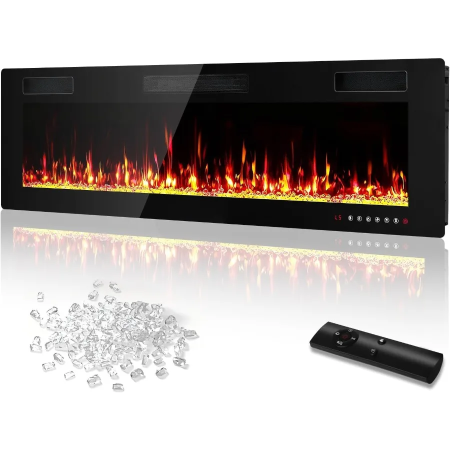 50 inch Electric Fireplace Insert UltraThin Recessed Wall Mounted Heater with Remote Control for Modern Living Room or Bedroom
50 inch Electric Fireplace Insert UltraThin Recessed Wall Mounted Heater with Remote Control for Modern Living Room or Bedroom