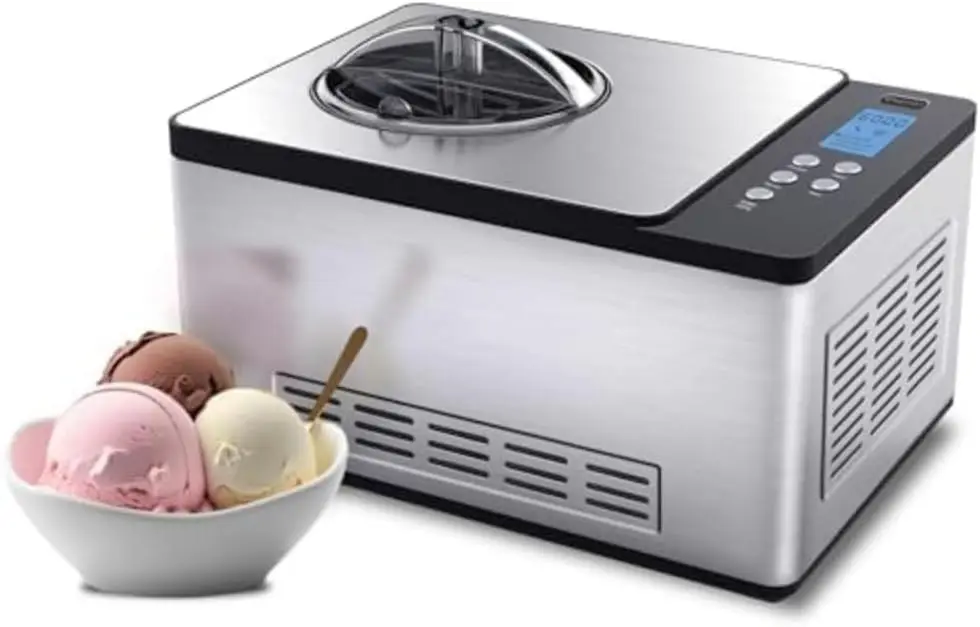 Автоматическая машина для приготовления мороженого, 2,1 л. С встроенным компрессором, ЖК-дисплеем и таймером, без предварительной заморозки, ICM-200LS, Sta
Автоматическая машина для приготовления мороженого, 2,1 л. С встроенным компрессором, ЖК-дисплеем и таймером, без предварительной заморозки, ICM-200LS, Sta