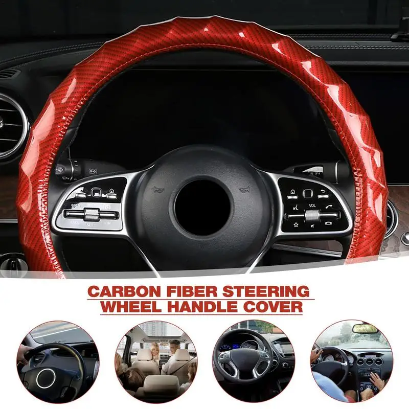Carbon Fiber Wheel Cover Carbon Fiber Steering Wheel Wrap Sleeve 15-Inch Protector Cover Car Protector Cover Car Accessories For
Carbon Fiber Wheel Cover Carbon Fiber Steering Wheel Wrap Sleeve 15-Inch Protector Cover Car Protector Cover Car Accessories For