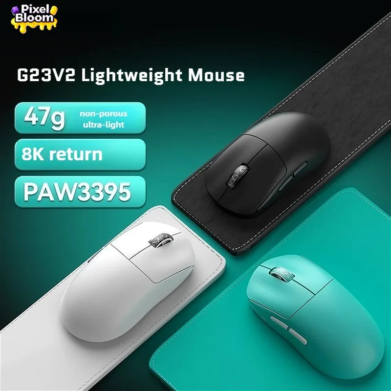 INCOTT G23V2 47g Ultralight Wireless Gaming Mouse for Medium-Large Hand PAW3395 Sensor 8K Hz for FPS Tri-Mode Gamer Gift
INCOTT G23V2 47g Ultralight Wireless Gaming Mouse for Medium-Large Hand PAW3395 Sensor 8K Hz for FPS Tri-Mode Gamer Gift