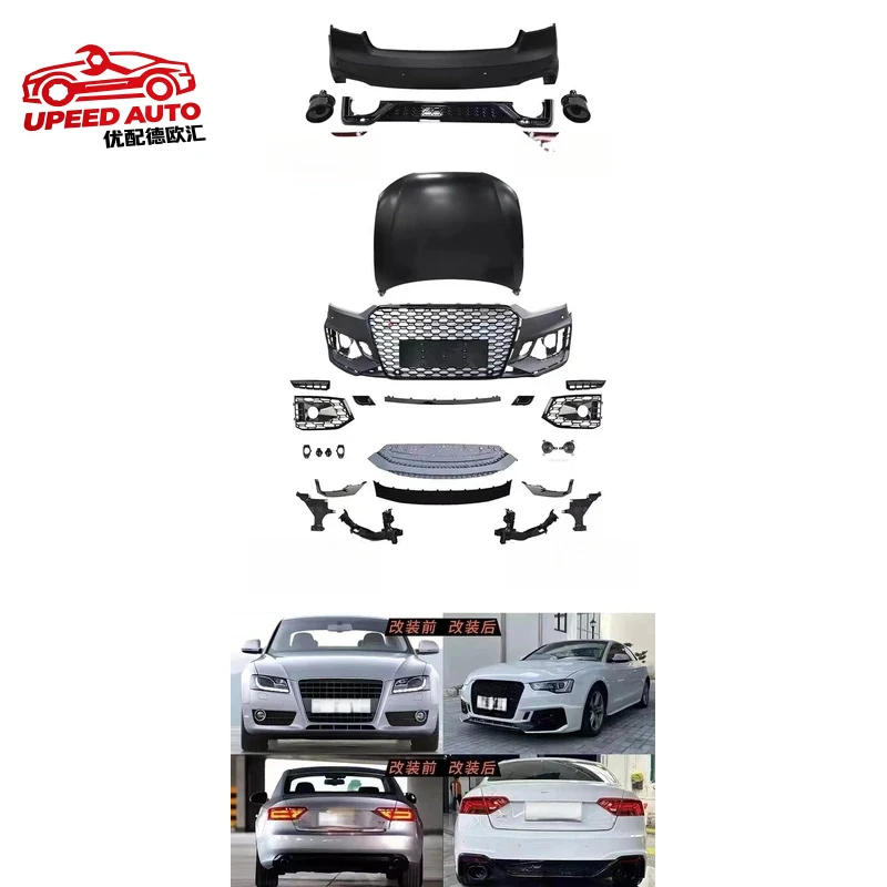 Suitable for STLF AUTO PARTS BUMPER KIT AudisA5 Upgraded to RS5 FRONT FACE ASSEMBLY High Quality Body Kits
Suitable for STLF AUTO PARTS BUMPER KIT AudisA5 Upgraded to RS5 FRONT FACE ASSEMBLY High Quality Body Kits