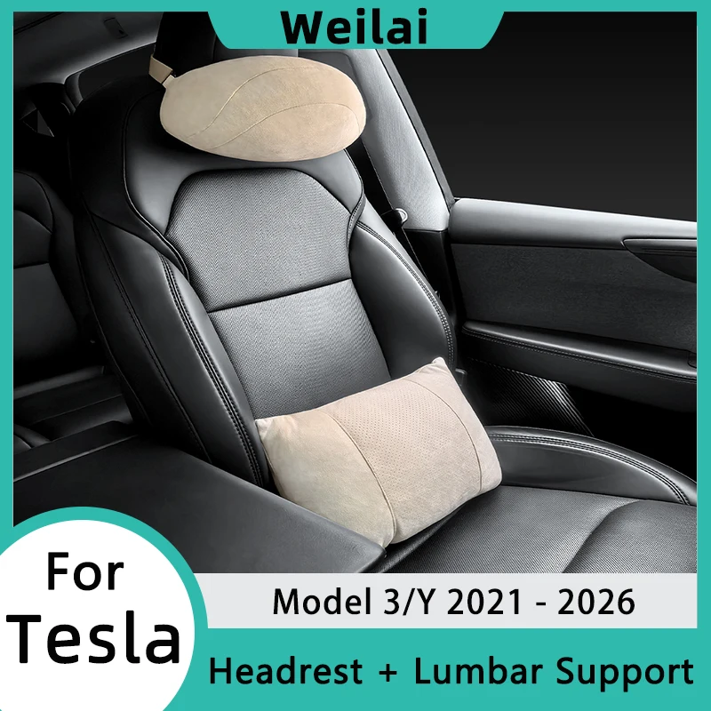 Car Neck Pillow Protective Lumbar Back Support for Tesla Model 3 Y 2017-2026 High-Quality Suede Headrest Lumbar Car Accessories
Car Neck Pillow Protective Lumbar Back Support for Tesla Model 3 Y 2017-2026 High-Quality Suede Headrest Lumbar Car Accessories
