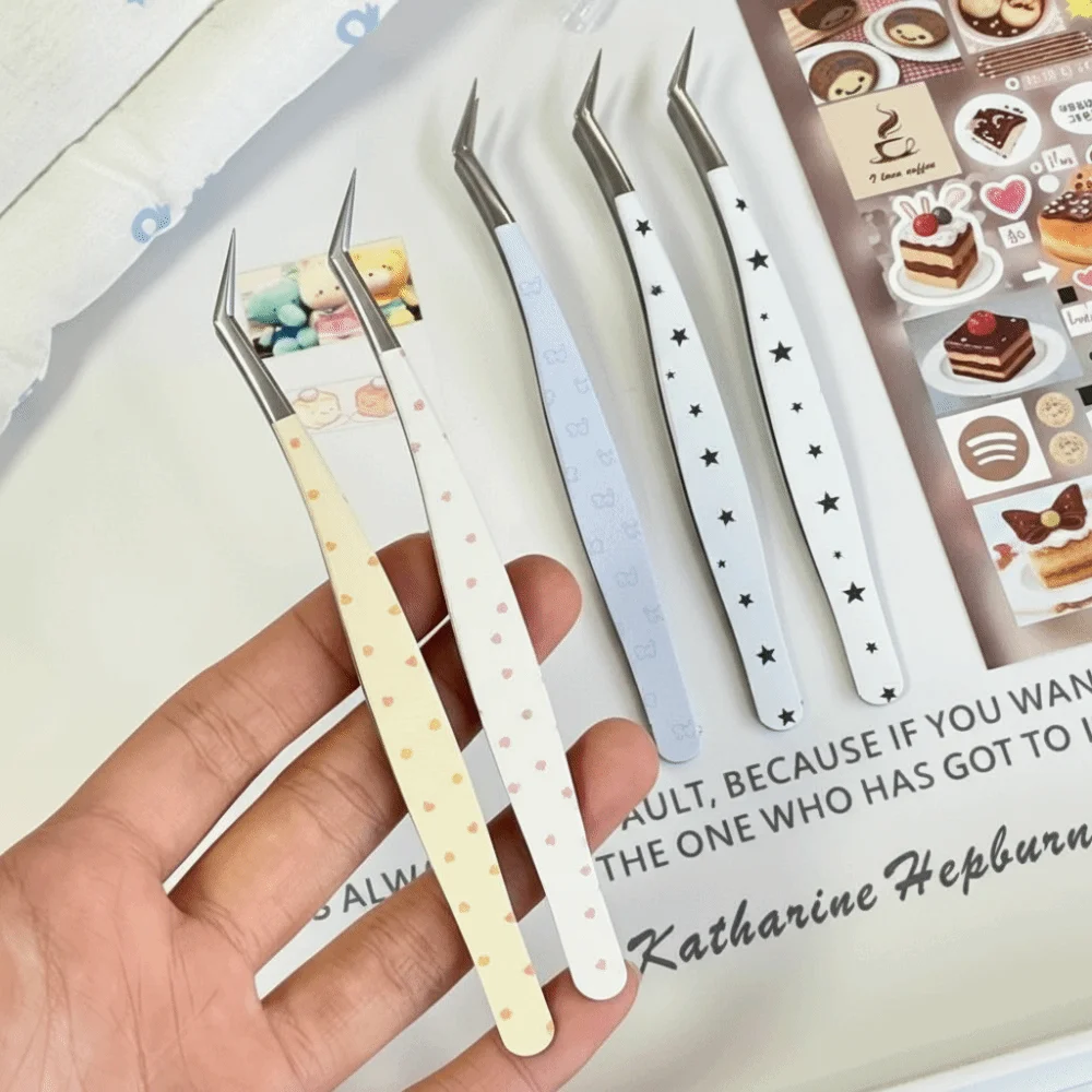 Stainless Steel Curved Stickers Tweezers High Precision Anti-static False Eyelash Tweezers Cartoon Lashes Extension Tweezer
Stainless Steel Curved Stickers Tweezers High Precision Anti-static False Eyelash Tweezers Cartoon Lashes Extension Tweezer