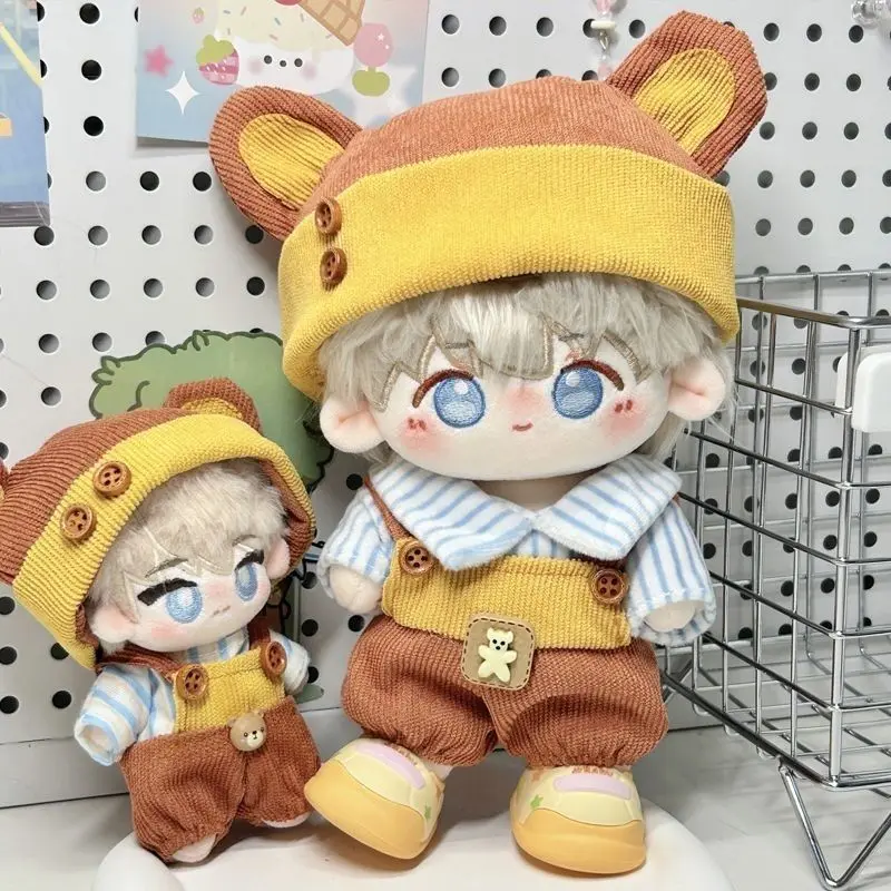 10cm 20cm Cute Soft body Cotton Dolls Blue striped shirt Bear Panini brown suspenders Sets Clothes Birthday Presents Accessories
10cm 20cm Cute Soft body Cotton Dolls Blue striped shirt Bear Panini brown suspenders Sets Clothes Birthday Presents Accessories